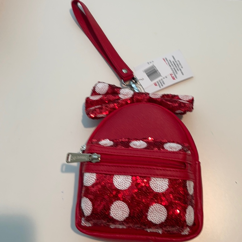NWT Loungefly Disney Minnie Mouse Red Bow Wristlet